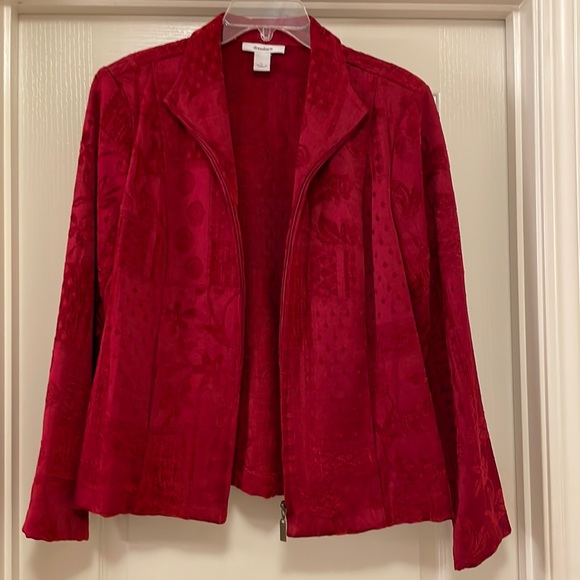 Dress barn Festive Red Lightweight Jacket - Picture 2 of 6